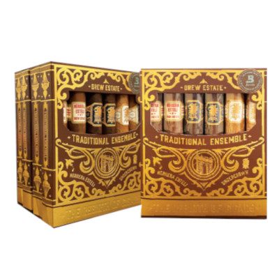 Drew Estate, Traditional Assortment Display, Each Pack contains 2 each of 