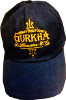 Gurkha, Baseball Cap, Black with Gold inscription and emblem on back of cap 