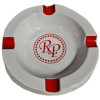 Ashtray, Rocky Patel Large round, White with red logo 